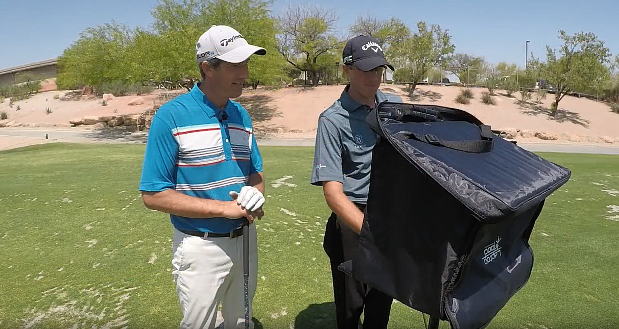 Golf lesson with launch monitor and instructor